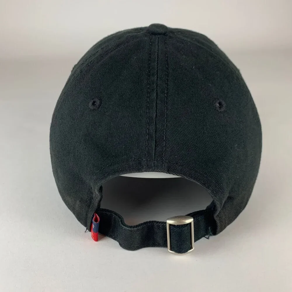The Herschel Supply Co Unisex Black Relaxed Fit Strapback Adjustable Hat